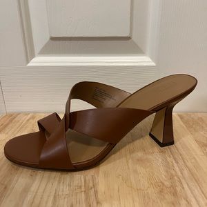 Nordstrom Rack brand faux leather heals in saddle brown